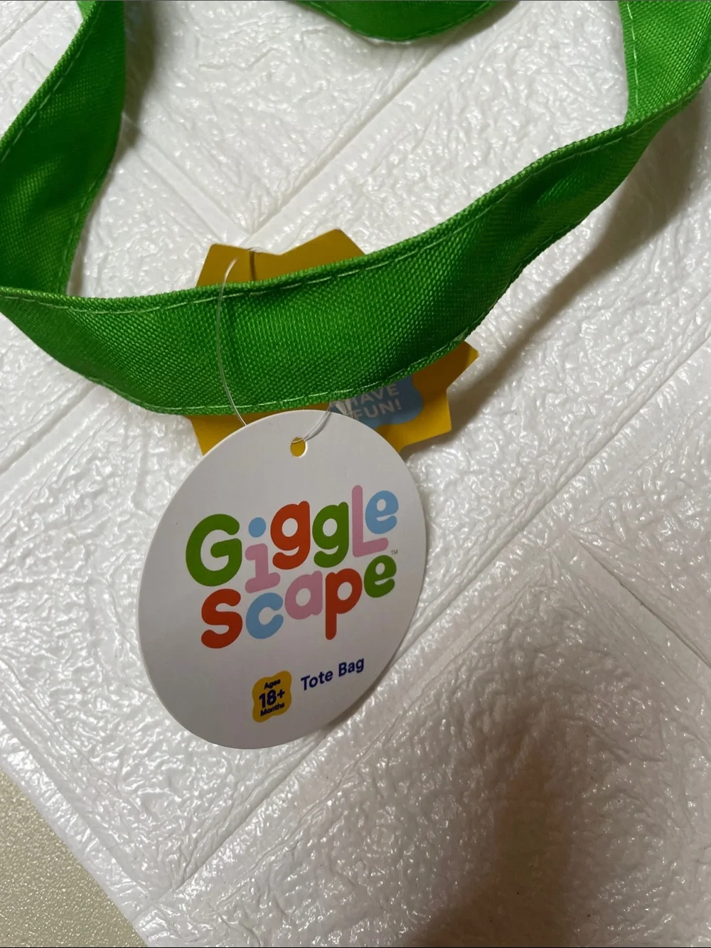 Target Gigglescape Summer Market Tote Plush Play Food Bag Green White NWT 8in